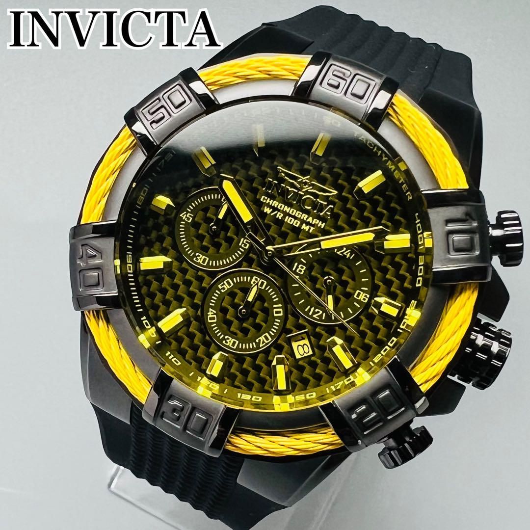 おトク ◆新品◆インビクタ ボルト ブラック クロノ メンズ腕時計 INVICTA