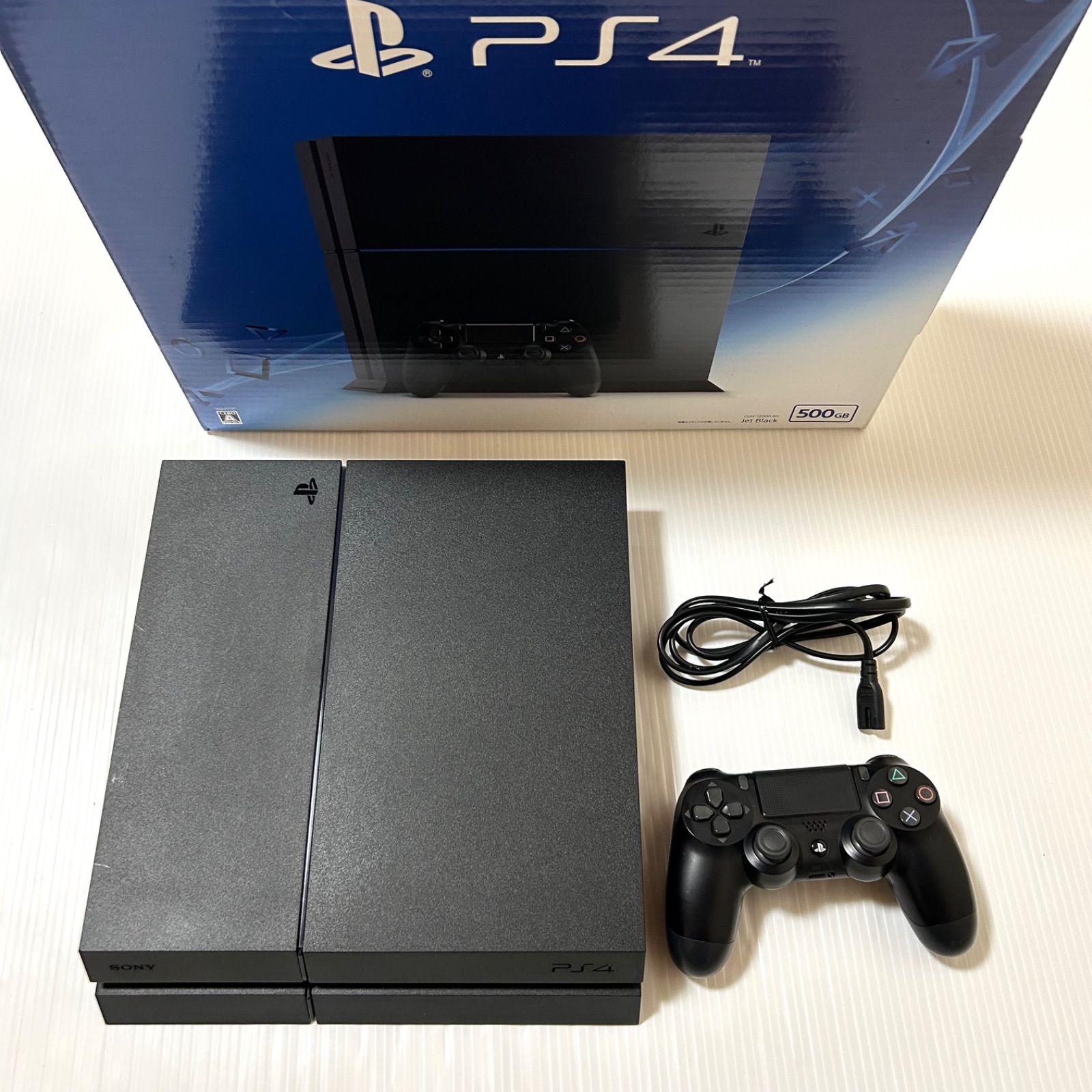 動作 済み品 SONY プレイステーション4 PS4 本体 CUH-1200A B01 ジェットブラック 500GB