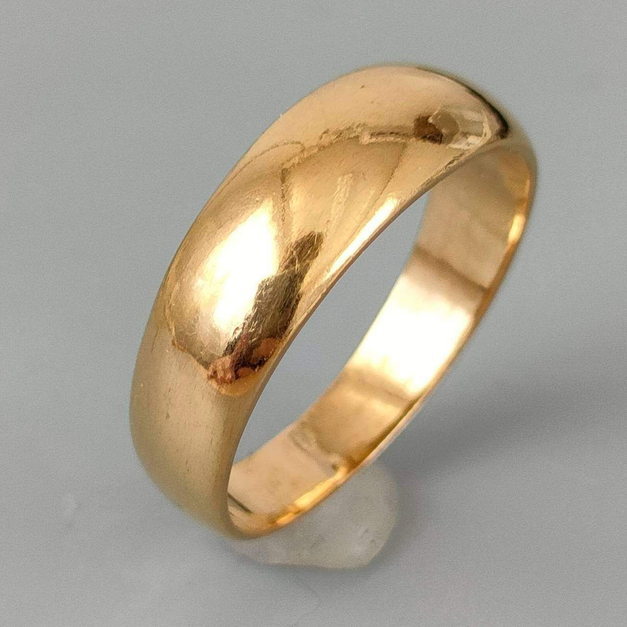 K24 純金 半月甲丸リング レディース 5.25g 13号 D24