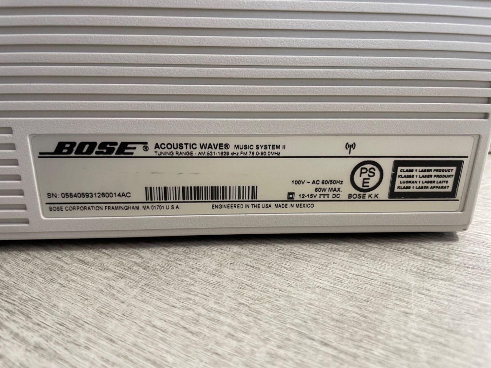 Bose Acoustic Wave music system II ホワイト - メルカリ