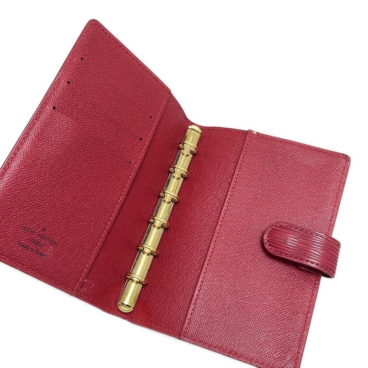 ルイヴィトン 手帳 エピ 赤 レッド 手帳カバー アジェンダPM ルイ
