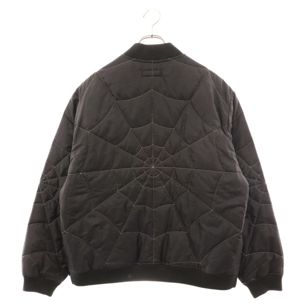 SUPREME (シュプリーム) 19AW Spider Web Quilted Work Jacket スパイダーウェブキルテッドワークジャケット  キルティングナイロン中綿ボンバージャケット ブルゾン ブラック - メルカリ