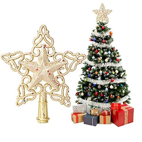 Bゴールド ツリートップスター クリスマス トップスター クリスマスツリークリスマスツリースノーフレーク 20cm クリスマスツリー 星 クリスマス飾り デコレーション スター Bゴールド
