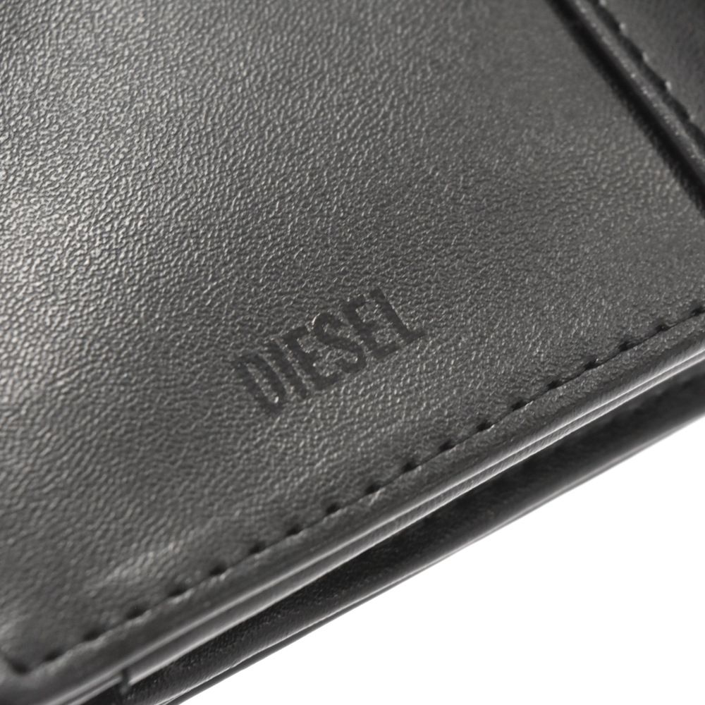 DIESEL (ディーゼル) ロゴ入り 二つ折り財布 X08288 PR003 T8013 ブラック