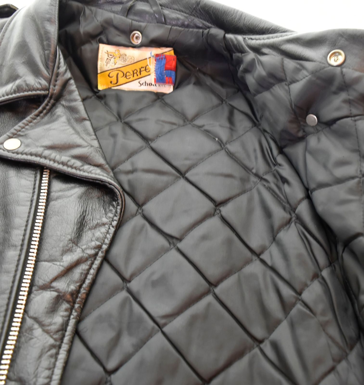 ショット SCHOTT 80s 後期 USA ダブルライダースジャケット 黒 618 42 