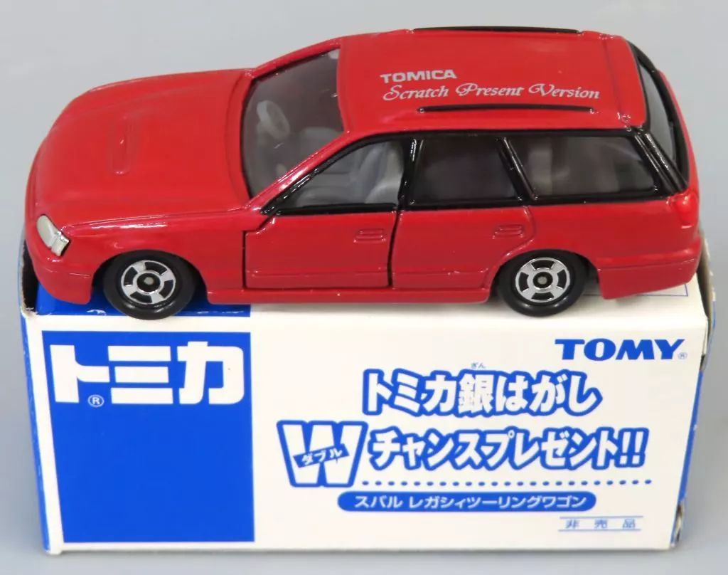 中古】ミニカー 1/60 スバル レガシィ ツーリングワゴン(レッド