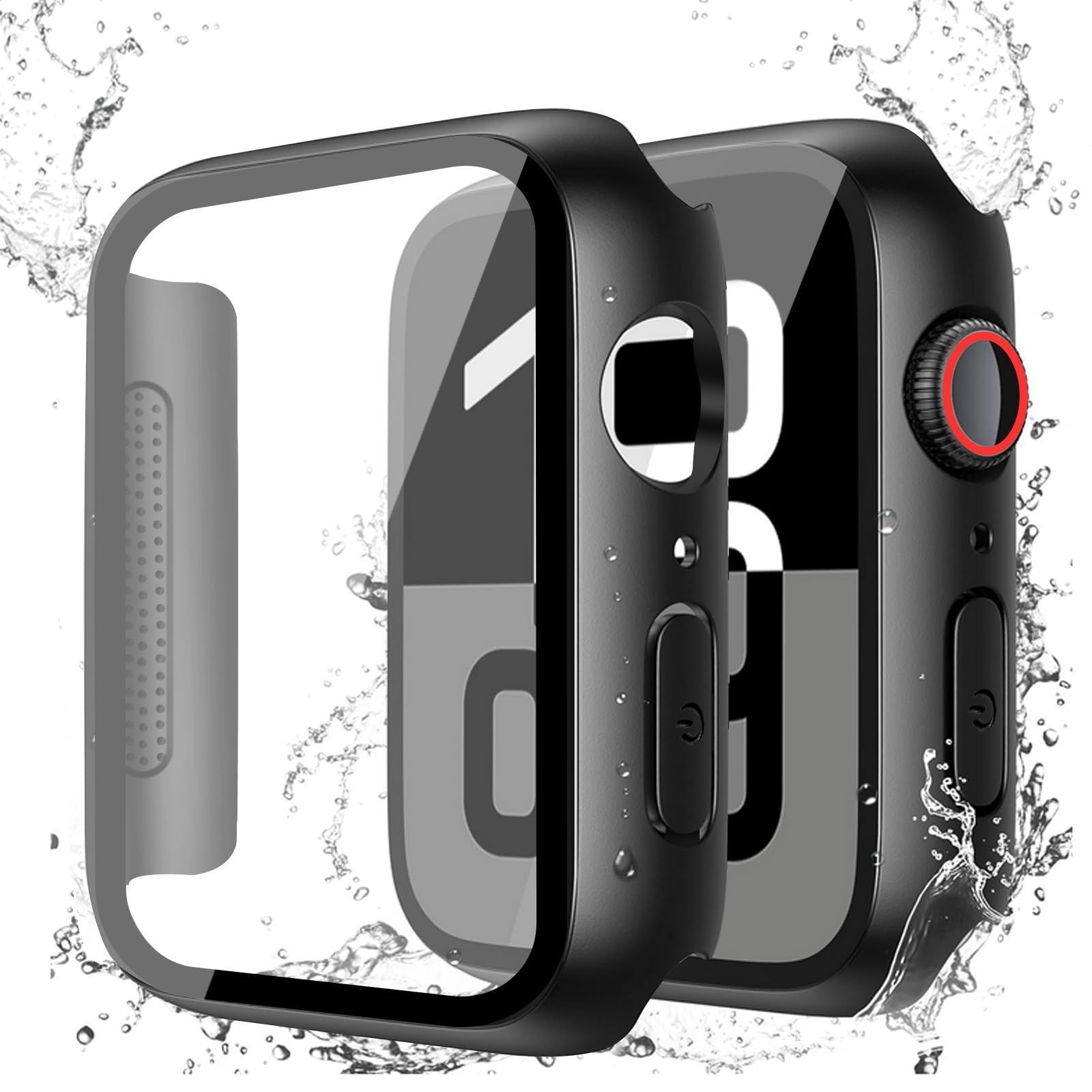 【在庫セール】Apple for Watch カバー 防水 カバー 一体型 PC素材 for 硬度9H強化ガラス 高透過率 9/8/7/6/5/4/SE2/SE 指紋防止 超薄型 耐衝撃 Series 全面保護 for アップルウォッチ Apple Watch
