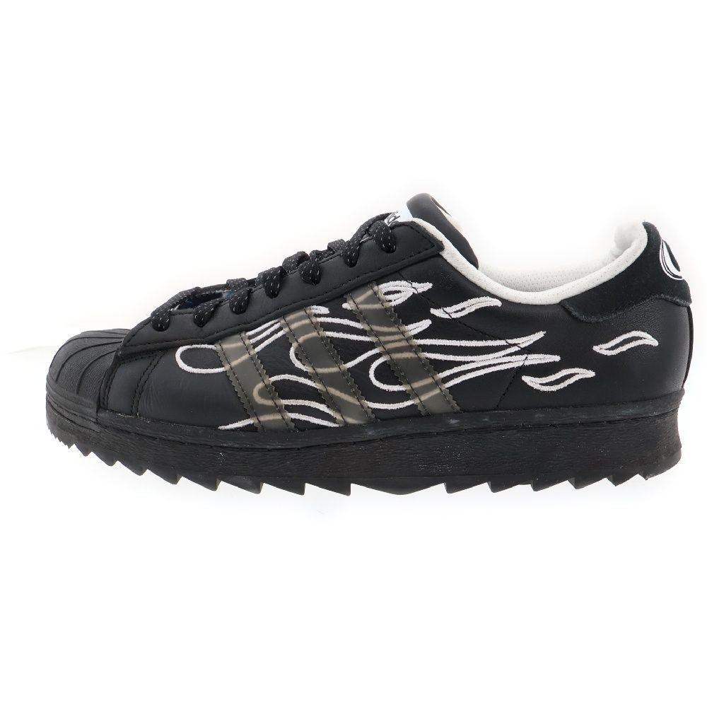 adidas (アディダス) ×No Sleep Rave Club adidas スーパースター リップル コアブラック フットウェアホワイト ローカット ID2176
