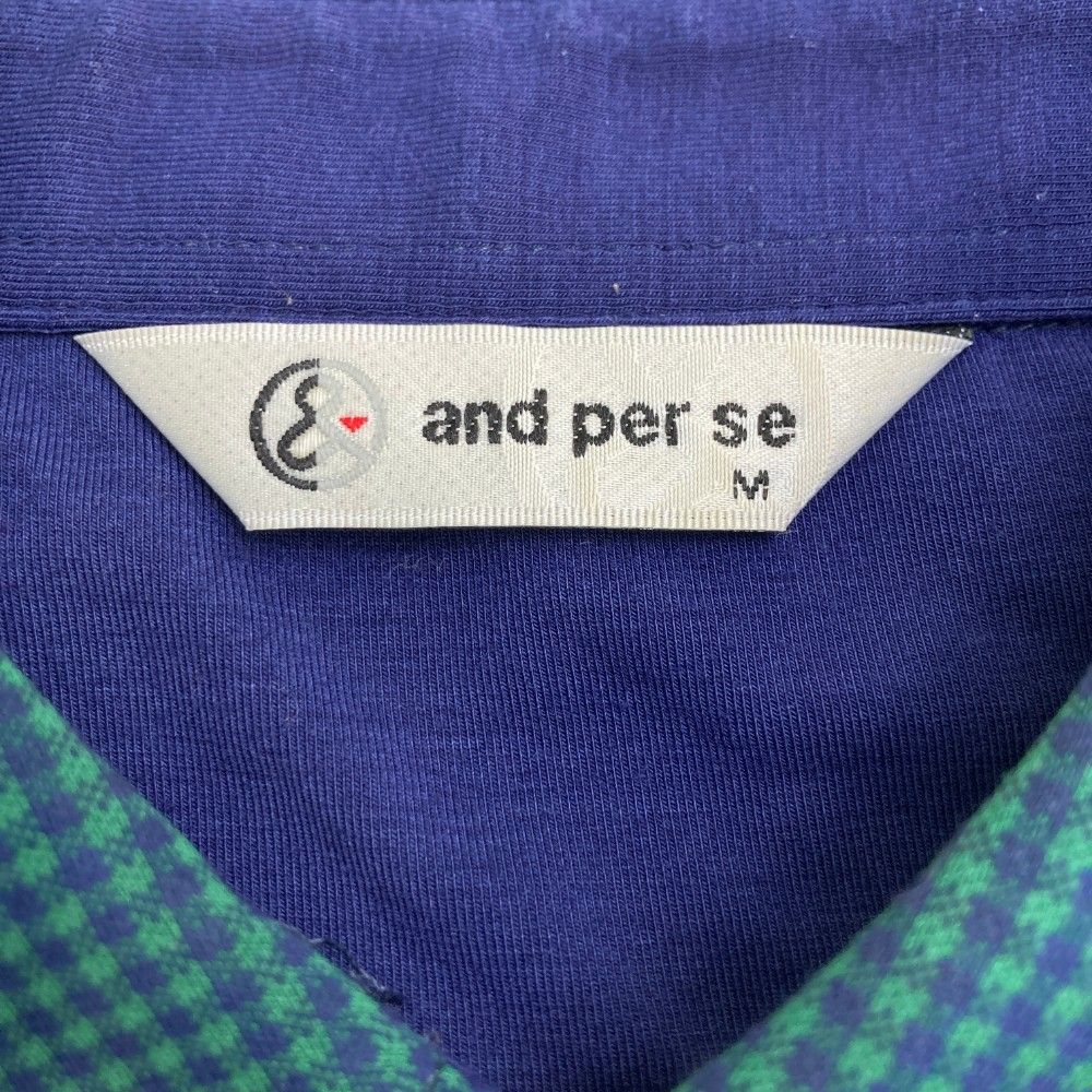 サイズ：M AND PER SE アンパスィ 長袖シャツ ボタンダウン