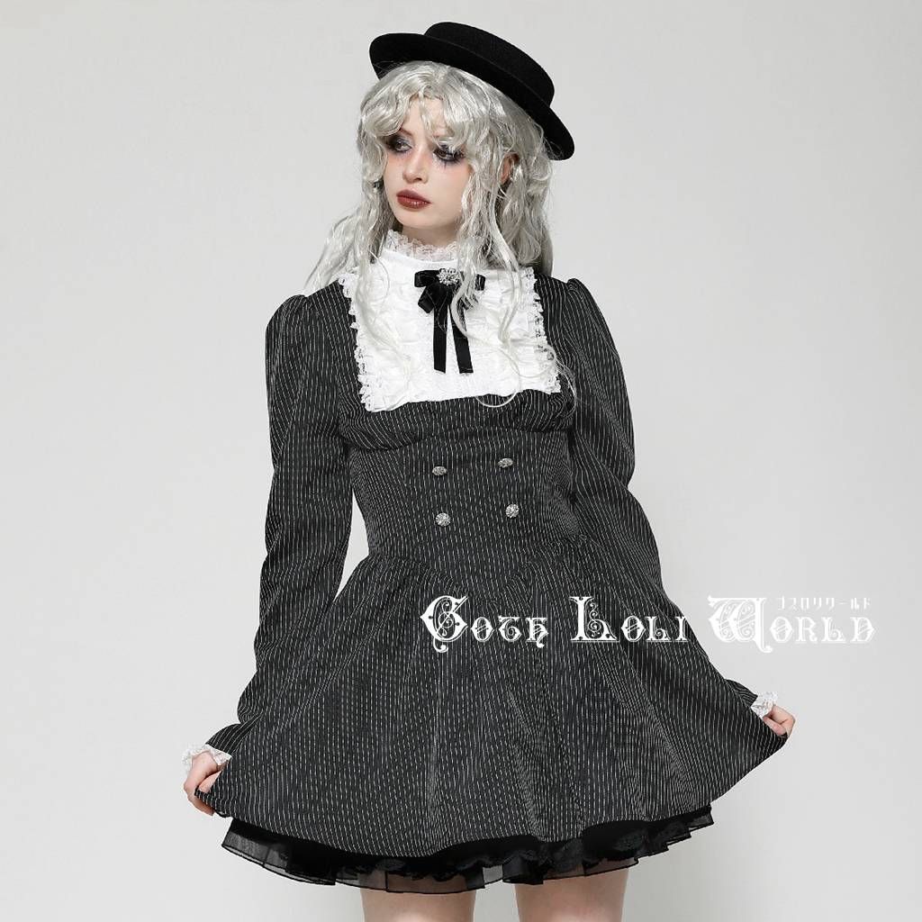 DW1031 ロリータ リボン ミニワンピース ファッション ゴシック