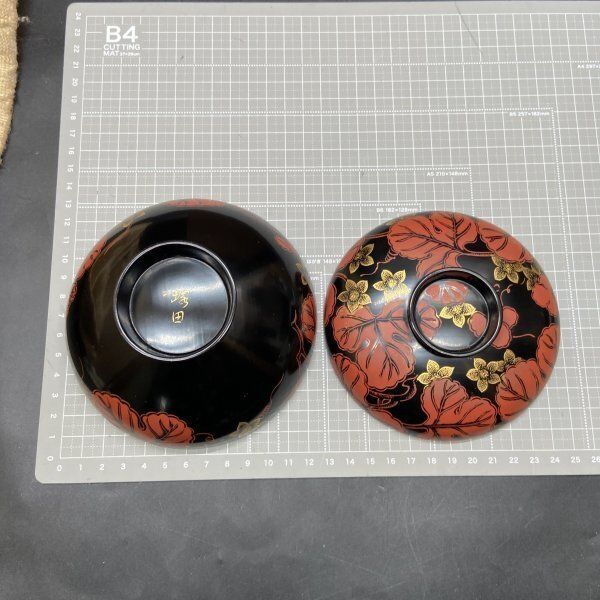 漆塗　漆器　椀　20客　吸物椀　朱色　蒔絵　骨董　アンティーク 漆塗 漆器 椀 20客 吸物椀 朱色 蒔絵 骨董 アンティーク