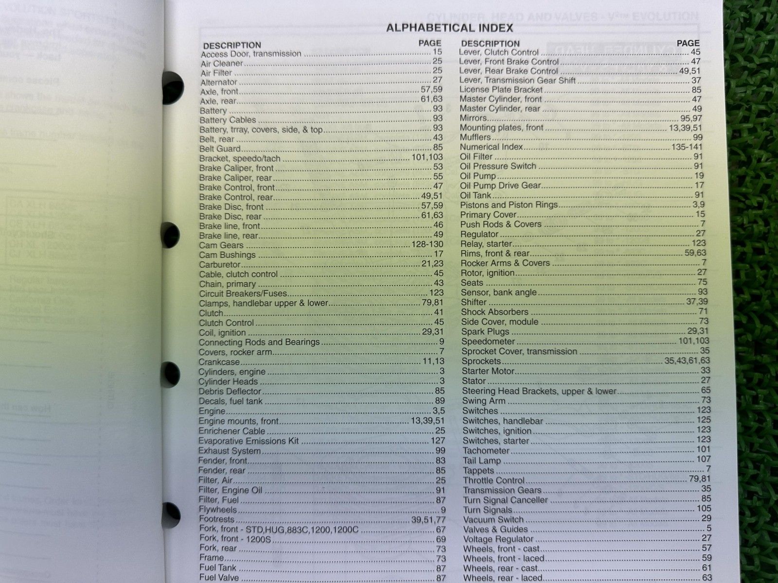 XLH パーツリスト 英語版 ハーレー 正規 バイク 整備書 スポーツスター 1999年XLHモデル パーツカタログ 車検 パーツカタログ Zz