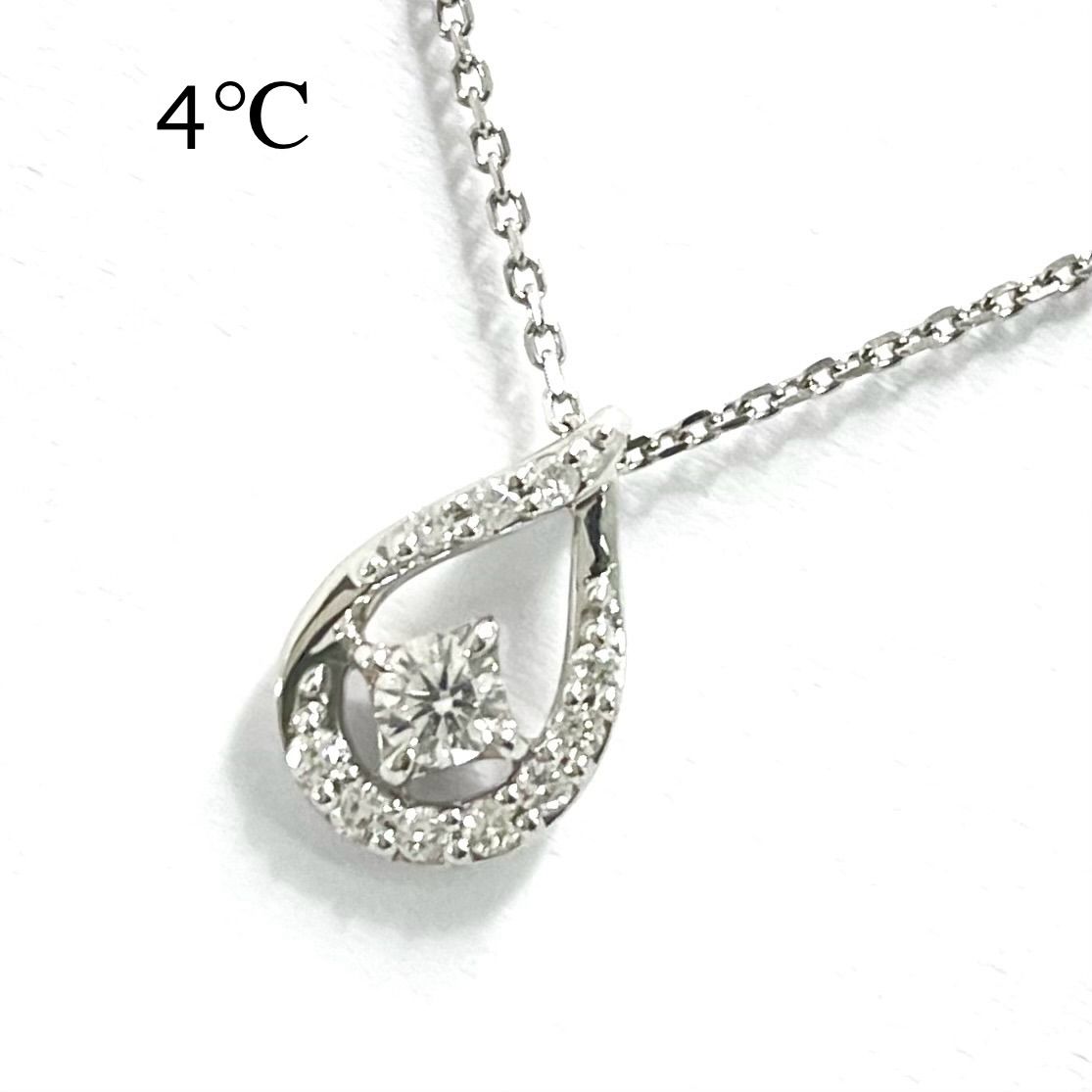 4℃ / ヨンドシー ダイヤネックレス 0.12ct Pt850 2018クリスマス限定 