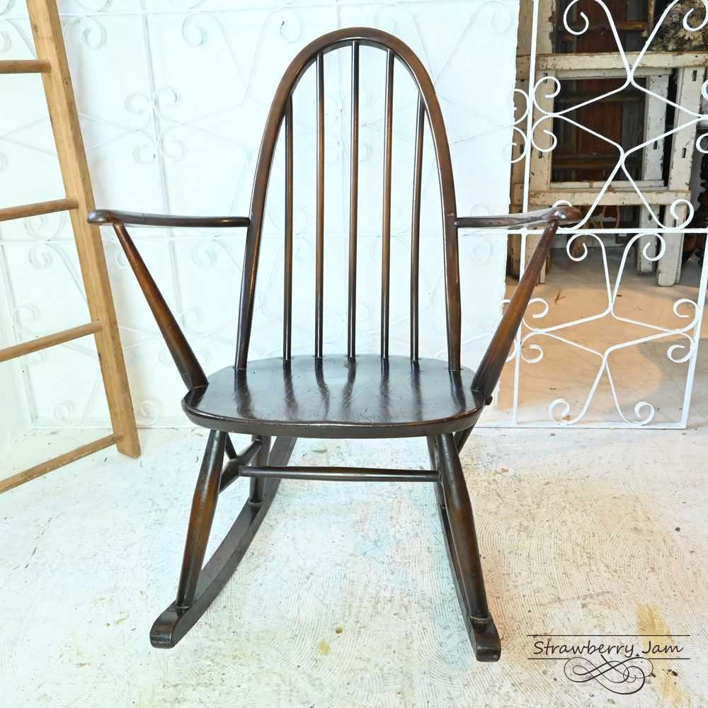 さ*し様 L3705-241 英国アンティーク ERCOL ロッキングチェア ク 0207 家具・インテリア L3705-241 英国アンティーク ERCOL
