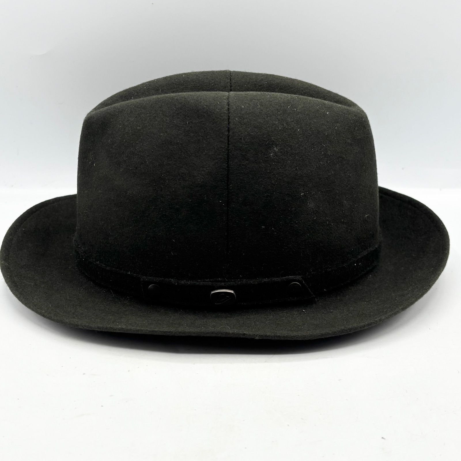 【美品】 ボルサリーノ Borsalino 中折れ ハット チェック　ウール Borsalino ボルサリーノ 中折れ チェック柄 ウール ハット 56cm