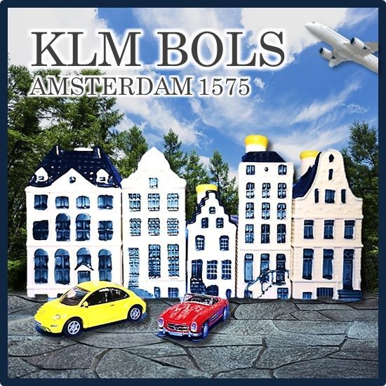 ♥KLMオランダ航空 デルフトミニチュアブルーハウス 5軒