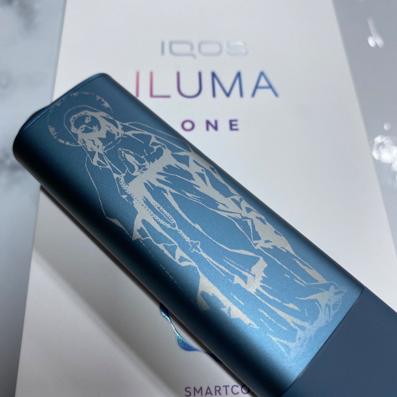 生活家電 iQOS ILUMA ONE イルマワン 加工 聖母 マリア 聖書 ロザリオ 紫
