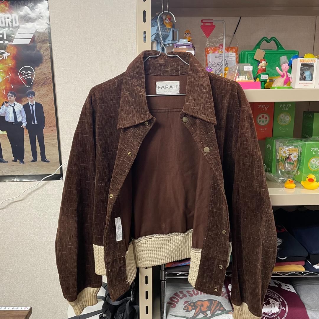 【US古着】FARAH 70s コーデュロイジャケット Made in USA 古着 FARAH ファーラー コーデュロイ ジャケット ブラウン