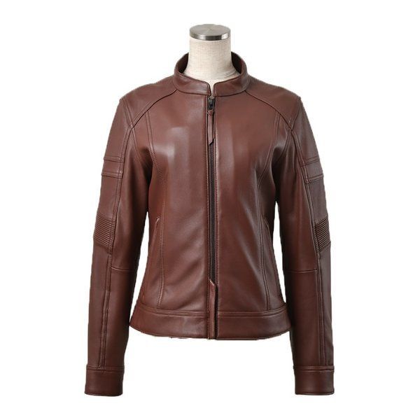 【新品】Rosso Style Lab ロッソスタイルラボ レディース ロッソスタイルラボ レディース シングルライダースレザージャケット M+サイズ ROL-15-BR-M+ (2576691)
