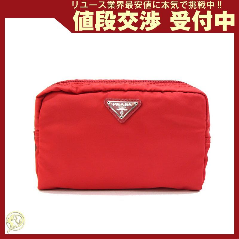 プラダ ポーチ 1N0021 レッド ナイロン 中古 - メルカリ 