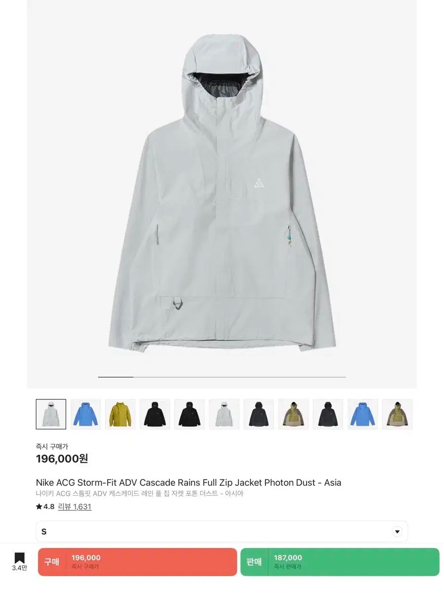 NIKE ナイキ acg STORM-FIT ストームフィット s
