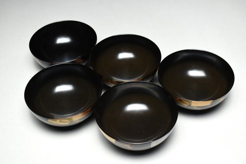 金銀扇蒔絵椀 元箱