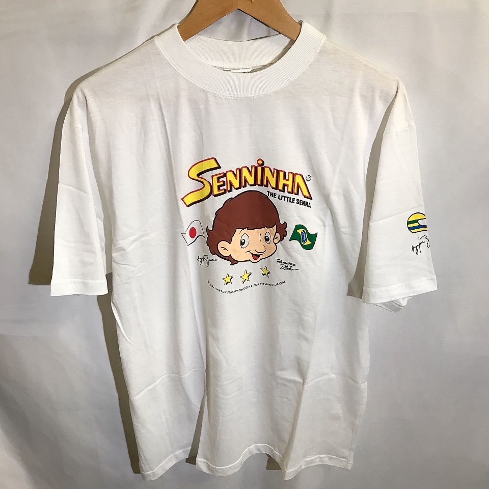 アイルトンセナ SENNINHA  pakalolo Tシャツ ユニセックス L ホワイト  ブラジル製 デッドストック ヴィンテージ