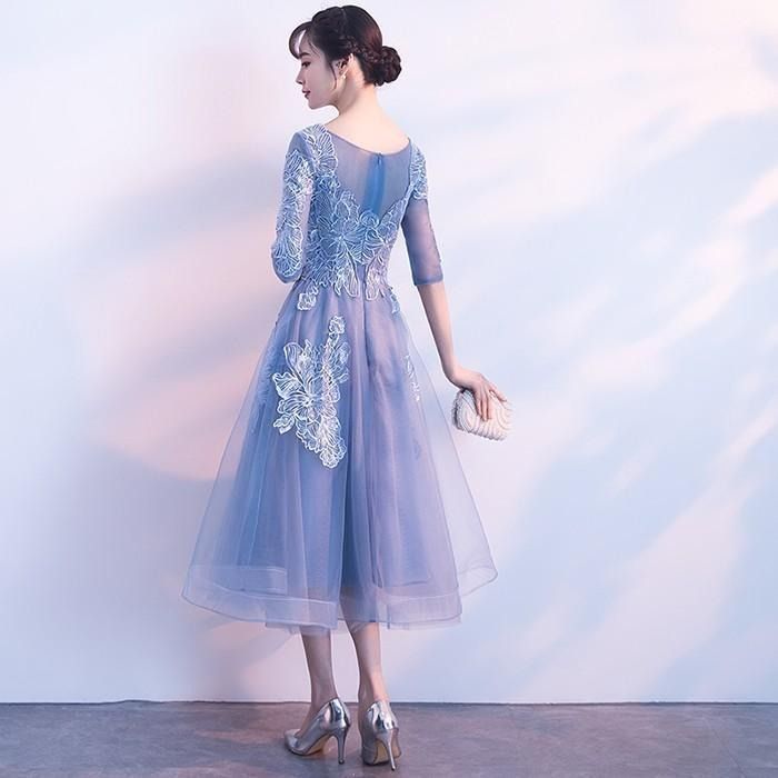 パーティードレス 袖あり