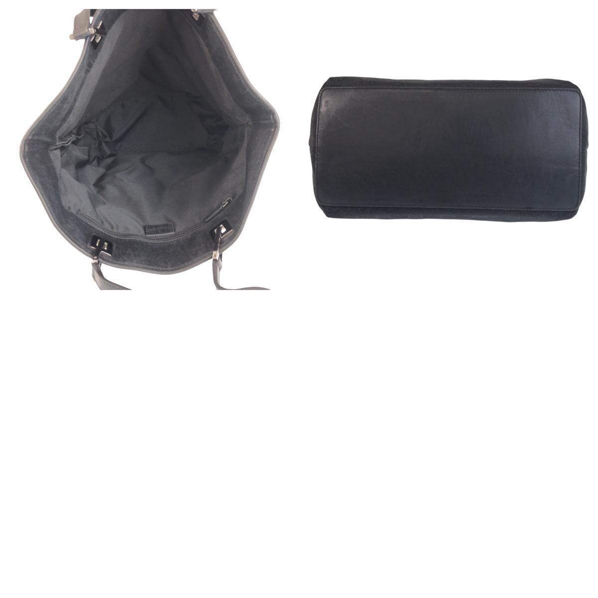 美品 GUCCI グッチ ブラック 黒 GGキャンバス/レザー 31243 トート  
