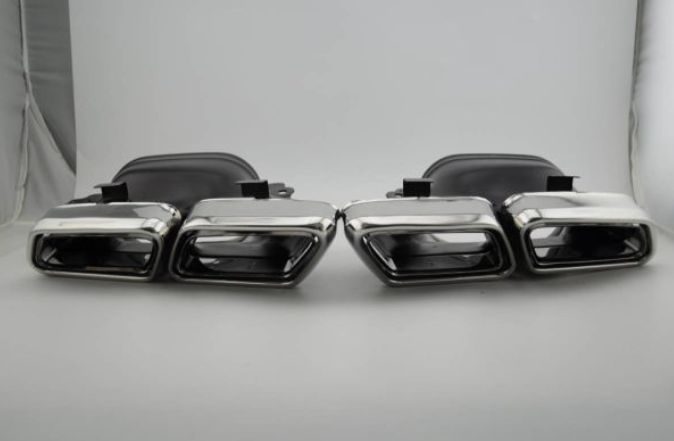 送料無料 BENZ ベンツ E63 AMGスタイル w212 | w222 | w205 | r231 | w218 | s65 | s63 | e63 ステンレス製マフラーカッター 2個セット