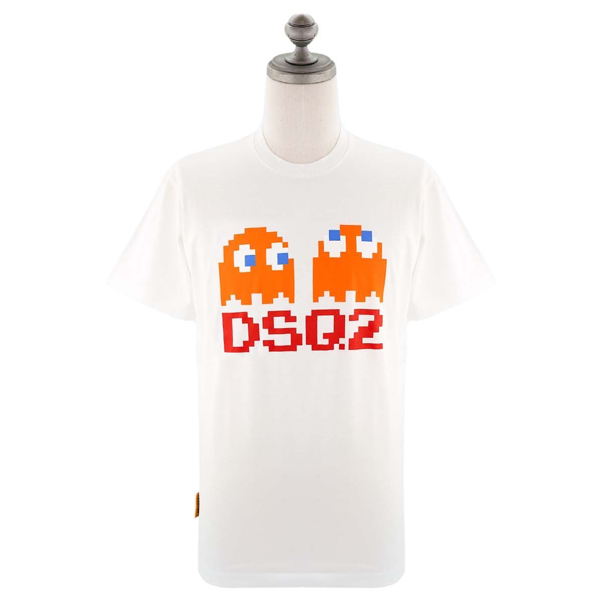 DSQUARED2 ディースクエアード 半袖Tシャツ S71GD1350 S23009 PAC-MAN COOL FIT メンズ パックマン コラボ 100 WHITE ホワイト