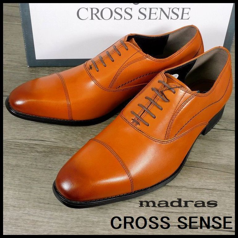 CROSS SENSE クロスセンス 16500円 マドラス ビジネスシューズ 本革 内羽根ストレートチップ ダークブラウン 26.5㎝３E/CS9007-169 CROSS SENSE クロスセンス 16500円 マドラス ビジネスシューズ 本革 内