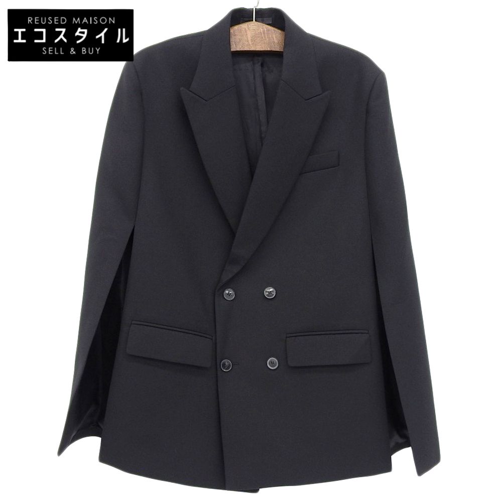 VALENTINO ヴァレンティノ 美品 VALENTINO ヴァレンティノ ダブル釦 ジャケット メンズ ブラック 黒 48 I 48
