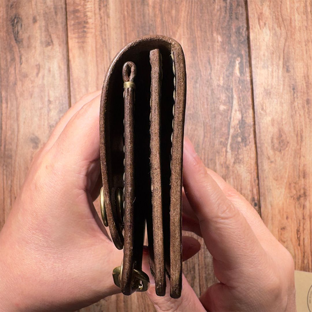 Gravy Leather長財布パイソン×クロコ栃木サドルレザー ハンドメイド