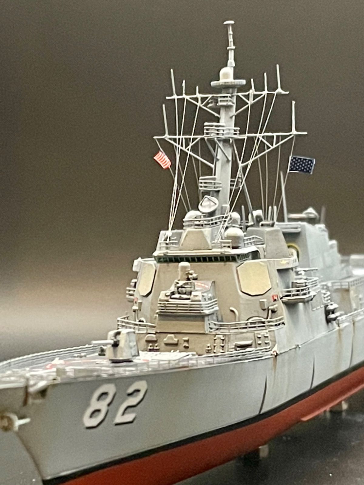 在庫あ在庫1/700ミサイル駆逐艦アーレイ・バークの完成品 アメリカ