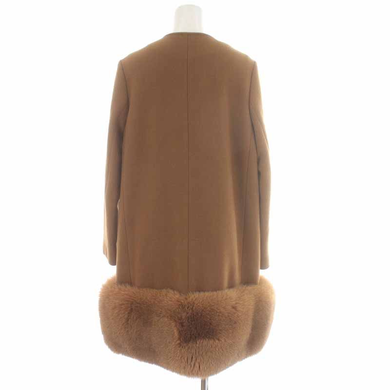 ミスアドラ MissAdora Chesty Fur Coat ノーカラーコート ミドル丈