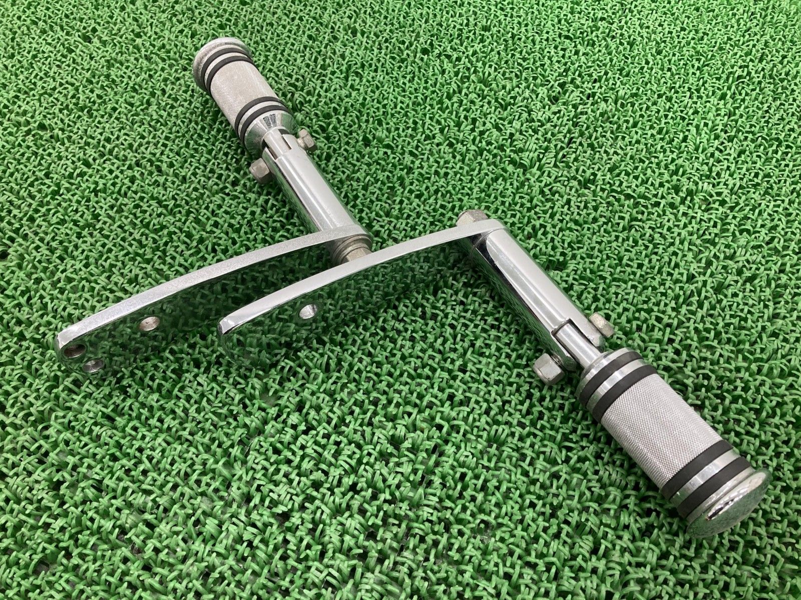 ダイナ ハイウェイペグ 左右 ハーレー 純正 バイク 部品 オプション 91年～17年ダイナ アジャスタブル 修復素材に 曲がり無し 車検 Genuine 【中古】 50