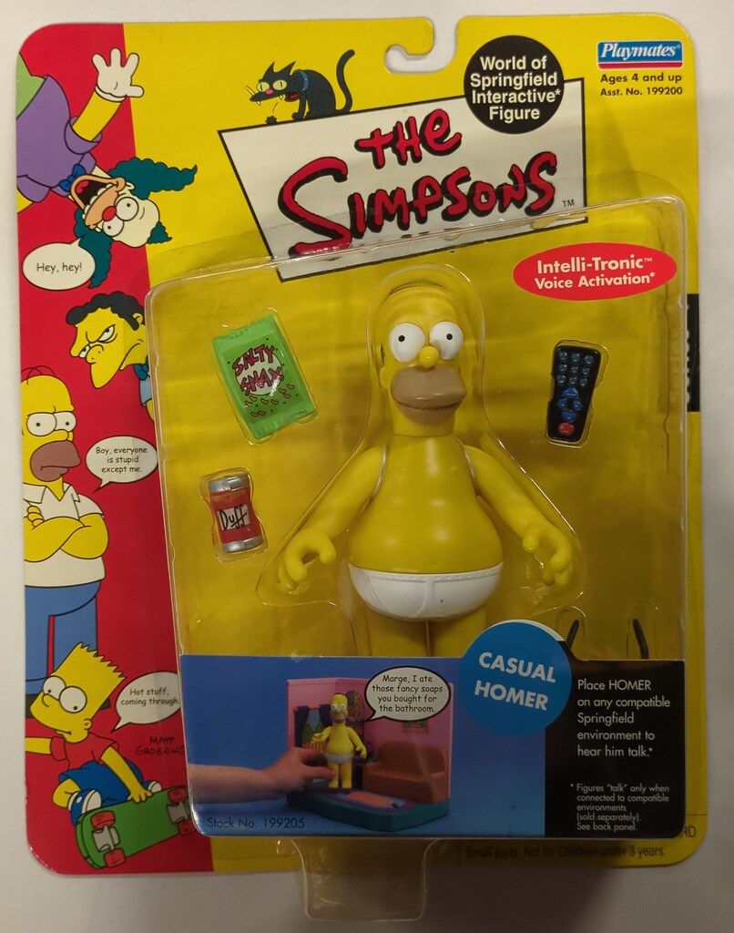 PLAYMATES SERIES 4 / INTERACTIVE FIGURES THE SIMPSONS CASUAL HOMER
