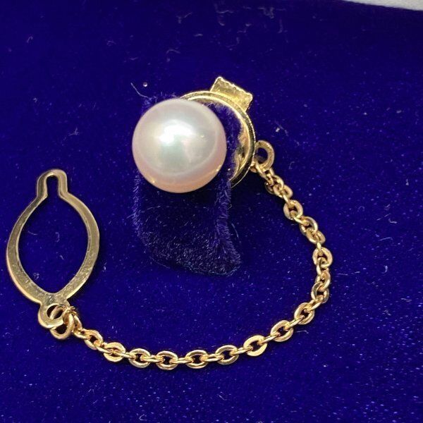 (=^▽^)σ現地でk18(18金)の金具で製作したオパールタイピン ▽^)σ現地でk18(18金)の金具で製作したオパールタイピン