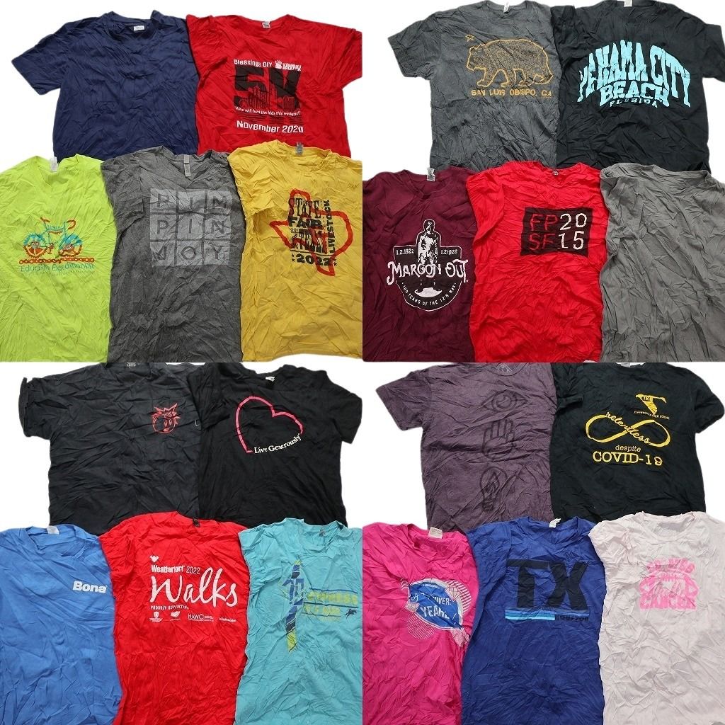 古着卸 まとめ売り カラーmix プリント 半袖Tシャツ 20枚セット