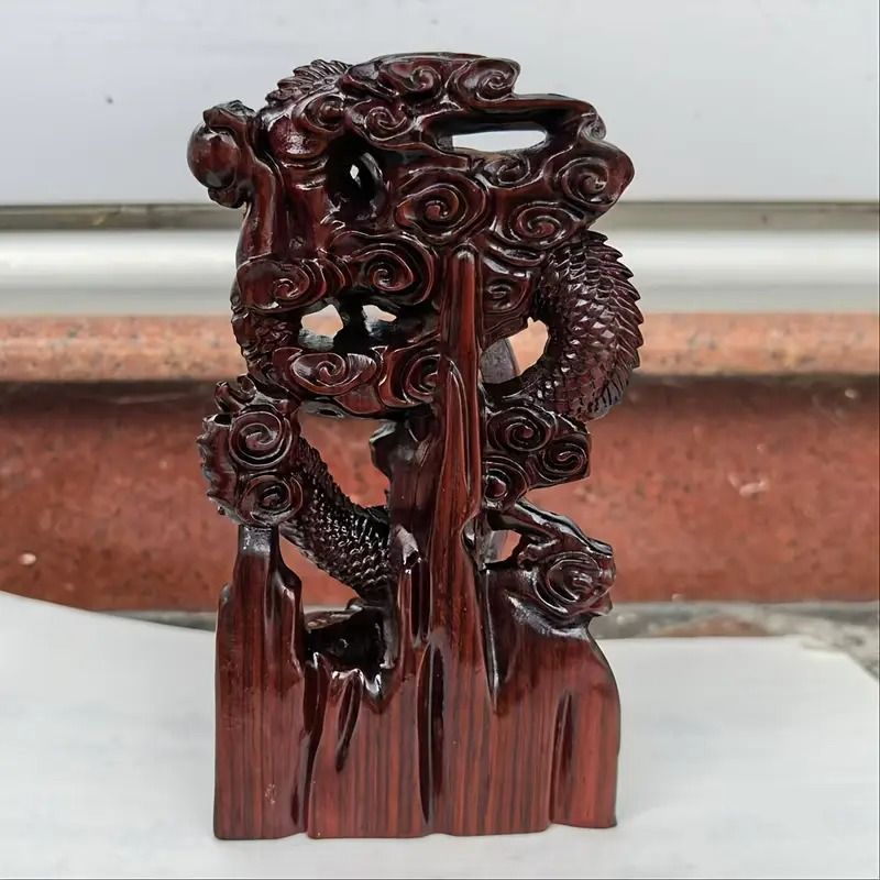 昇龍　木彫　龍　竜　縁起物　置物　インテリア　ドラゴン　木製　オブジェ 昇龍 木彫 龍 竜 縁起物 置物 インテリア ドラゴン 木製