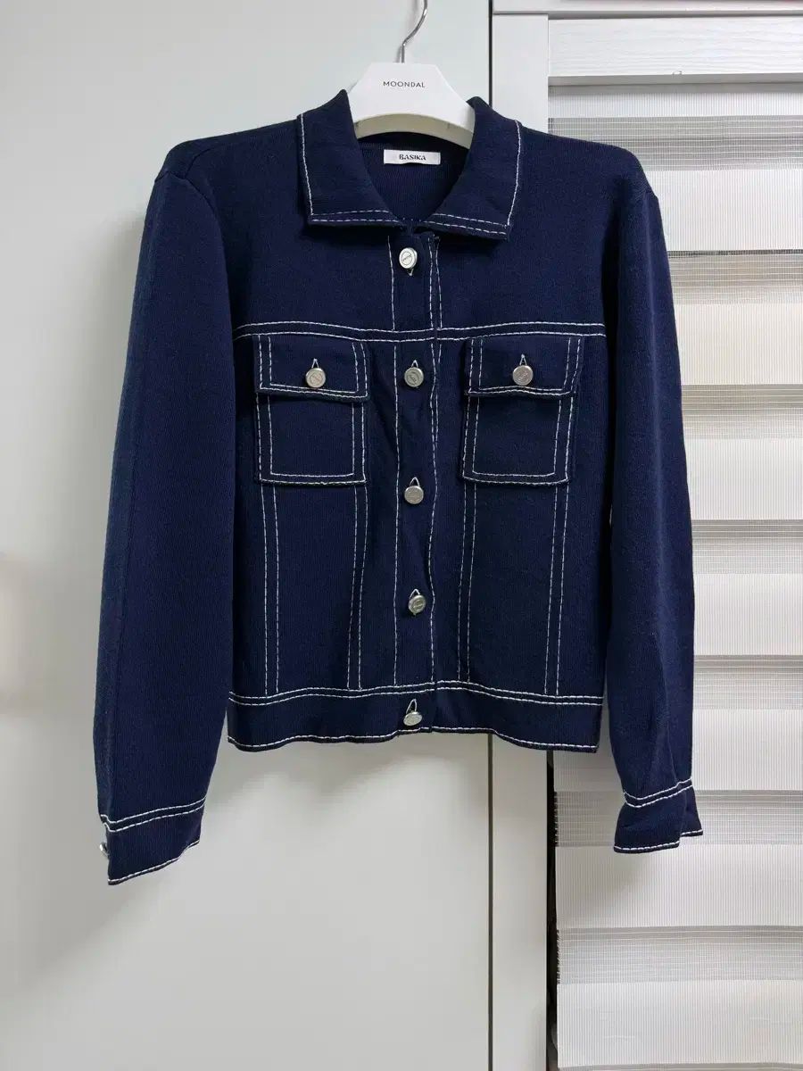 Basika（バシカ）デニムド ニット カラージャケット カーゴ パンツ