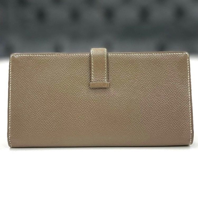 美品☆　Y刻印　エルメス　ベアンスフレ　エプソン　エトゥープ　長財布 美品☆ エルメス ベアンスフレ エプソン エトゥープ 長財布 □P刻印