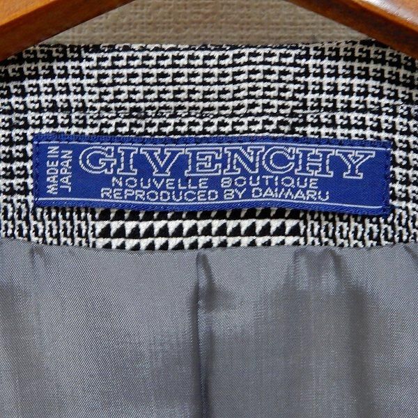 美品 GIVENCHY ジバンシー チェック ノーカラー ジャケット 9 wnc ジバンシィ GIVENCHY ノーカラー ジャケット M10 グレー系