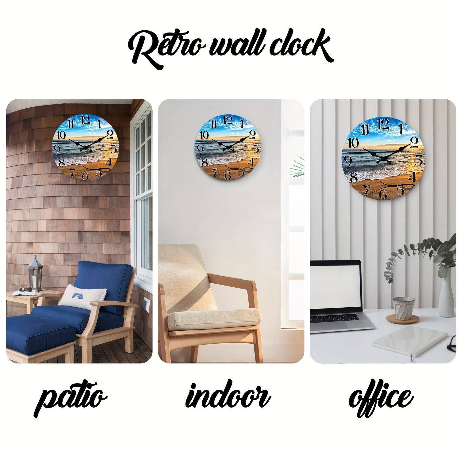 海と砂浜の掛け時計 直径約25cm 71UxkAy2IqL._AC_UF350,