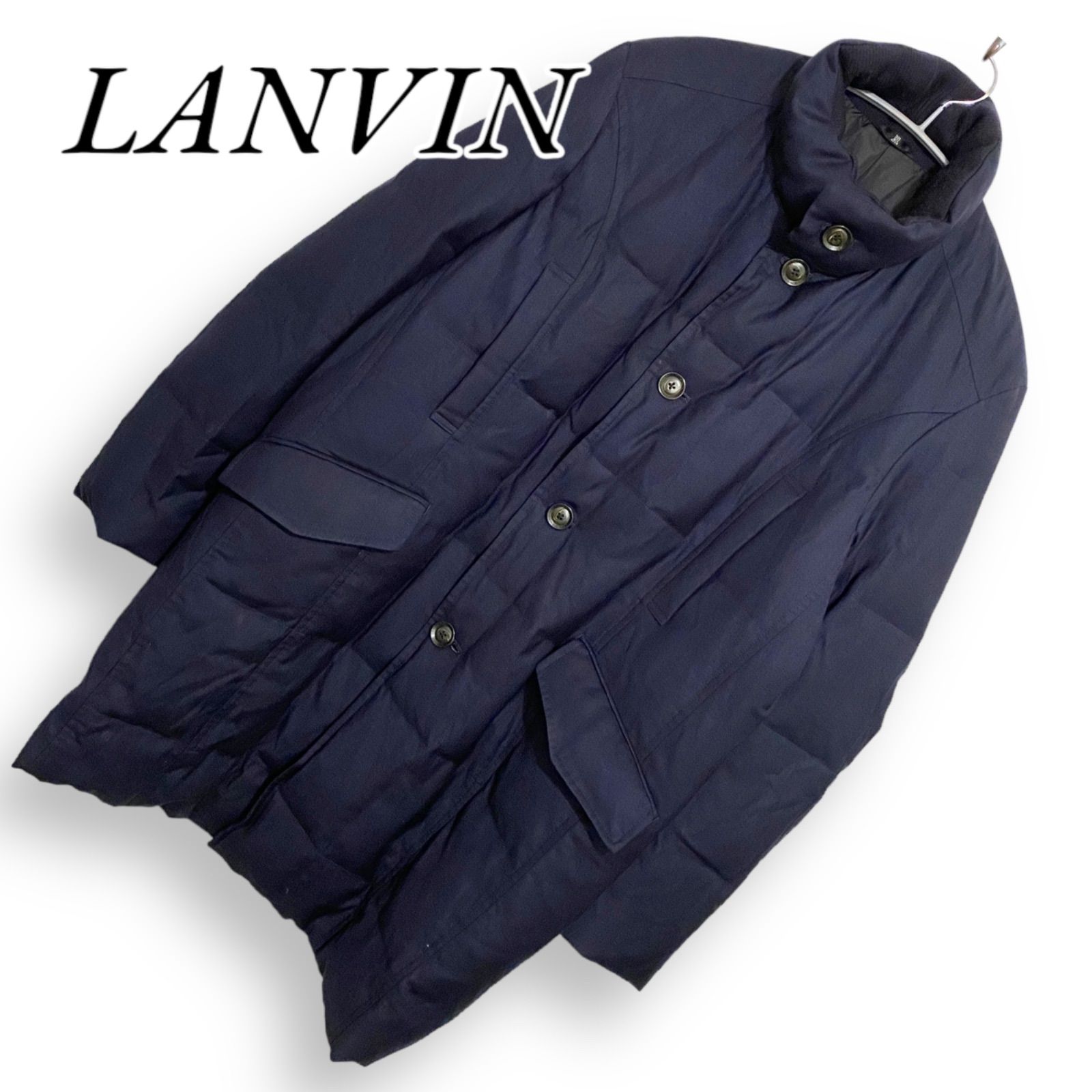 LANVIN ランバン ネイビー ダウンジャケット ダウンコート ロング丈 