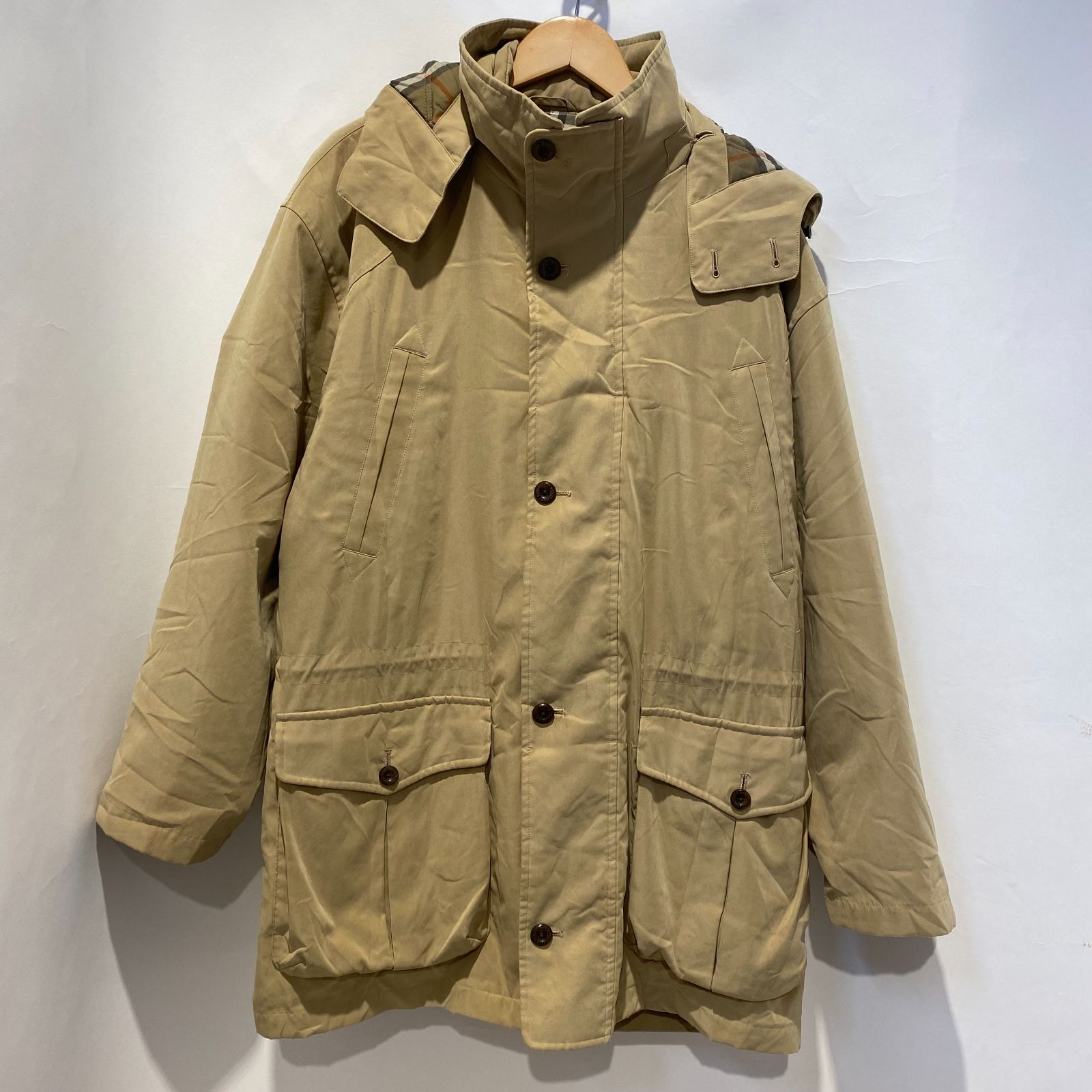 Burberrys ベージュ ナイロンジャケット Lサイズ Burberrys バーバリー Nylon coat フード付きナイロンコート ナイロン