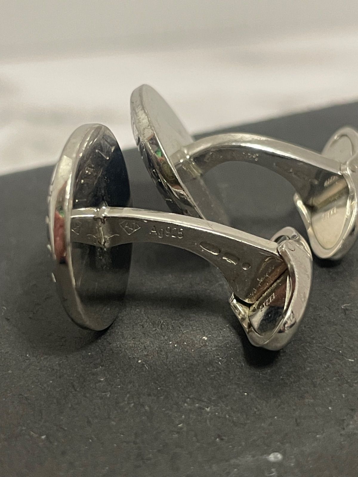 ALFRED DUNHILL シルバー カフリンクス dunhill ダンヒル AD COIN ONYX SILVER CUFFLINKS ADコイン