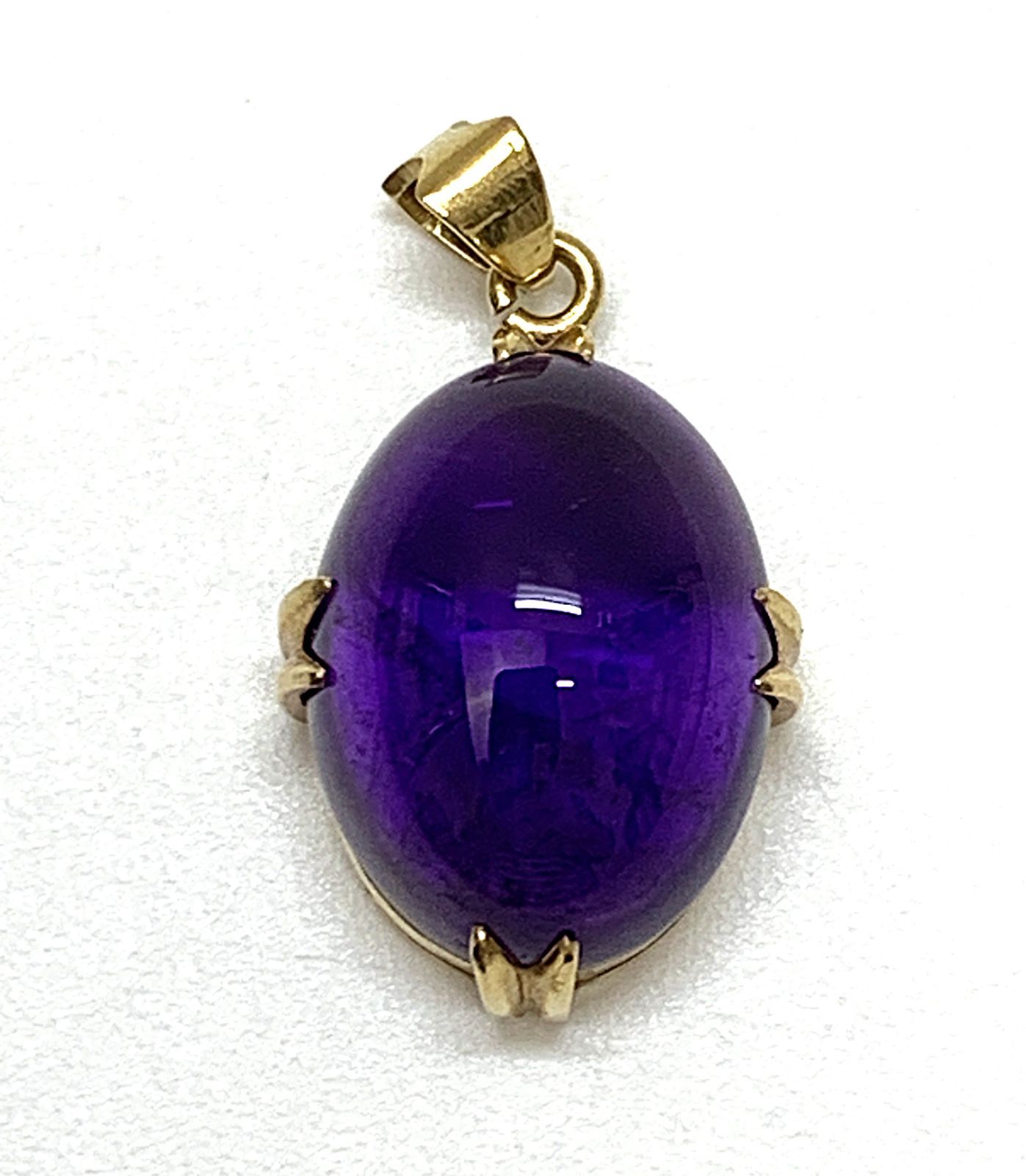 K18 紫石 オーバル型 ペンダントトップ ネックレストップ 3.2ｇ