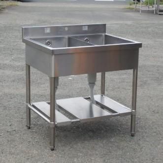 業務用 ステンレス 2槽 シンク W800 D600 H800 90 mm 厨房 槽内寸W365D500深200mm W80cm WWW_OLIVIERBERNSTEIN_COM